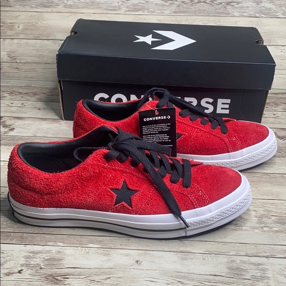red suede one star converse
